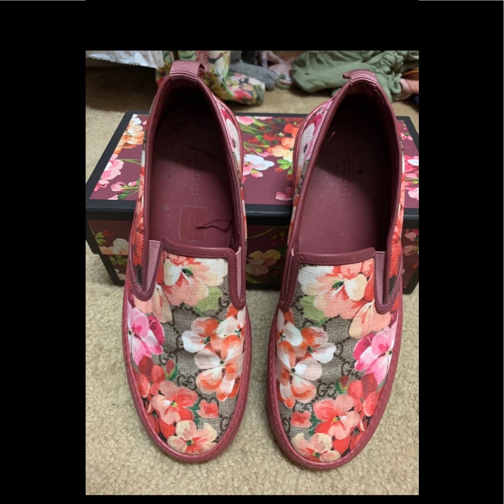 Gucci Bloom Supreme Canvas SlipOn Sneakers
